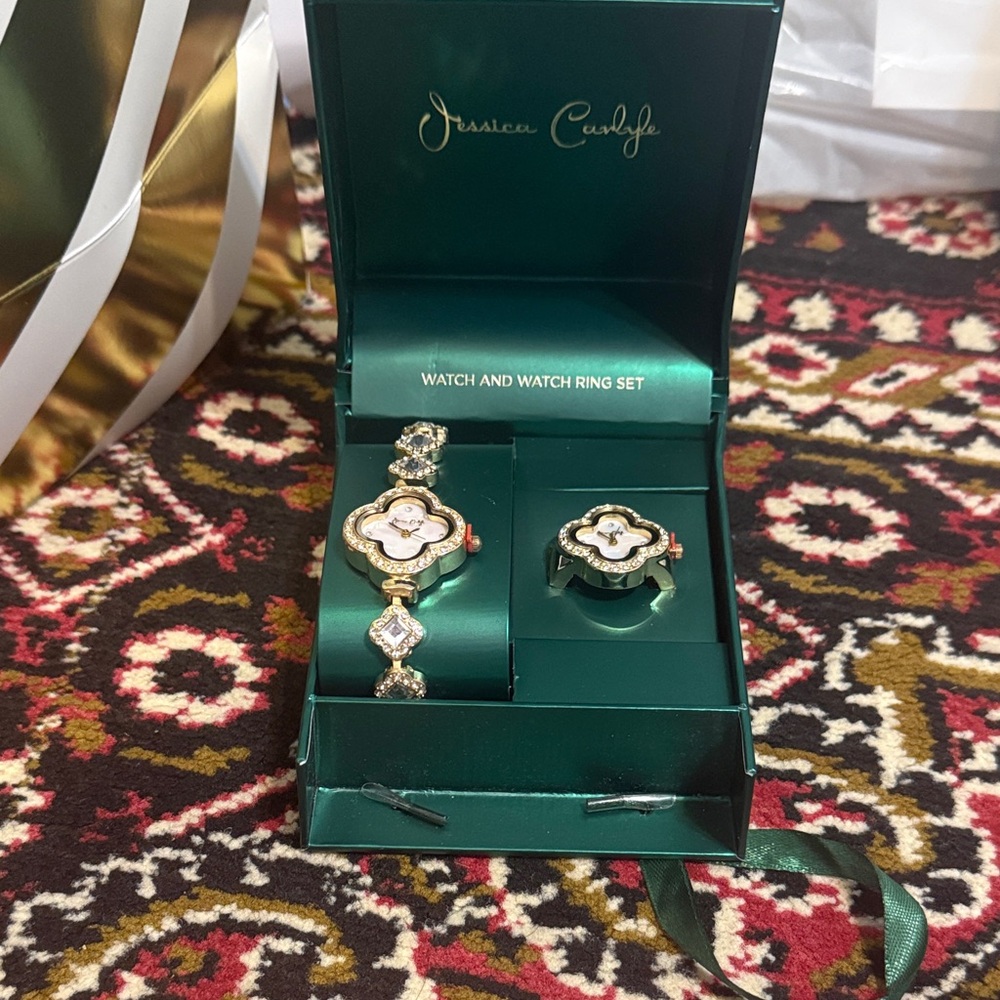 Gold and Silver Bracelet and Ring Set